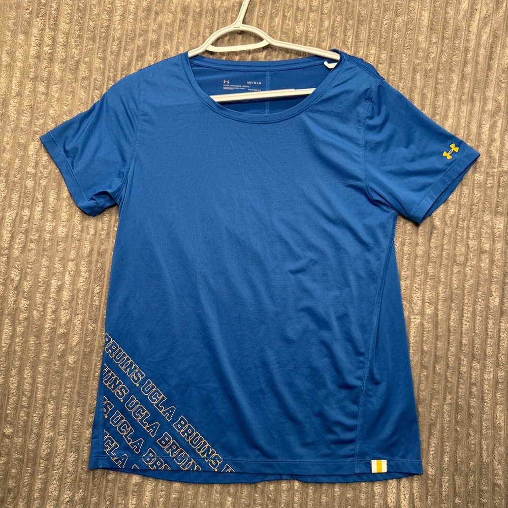 UCLA Bruins Under Armour Shirt Womens Medium Blue Short Sleeve Vented Heatgear